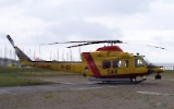 SAR-Helikopter auf der niederländischen Nordseeinsel Vlieland