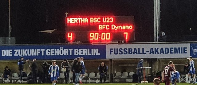 Hertha II vs. BFC Dynamo: Denkwürdiges Ost-West-Duell mit irrem Ergebnis