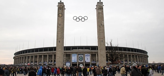 Berliner Olympiastadion am Finaltag